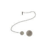 Product Cut out image of the Burlington Brushed Nickel Basin Plug and Chain Waste